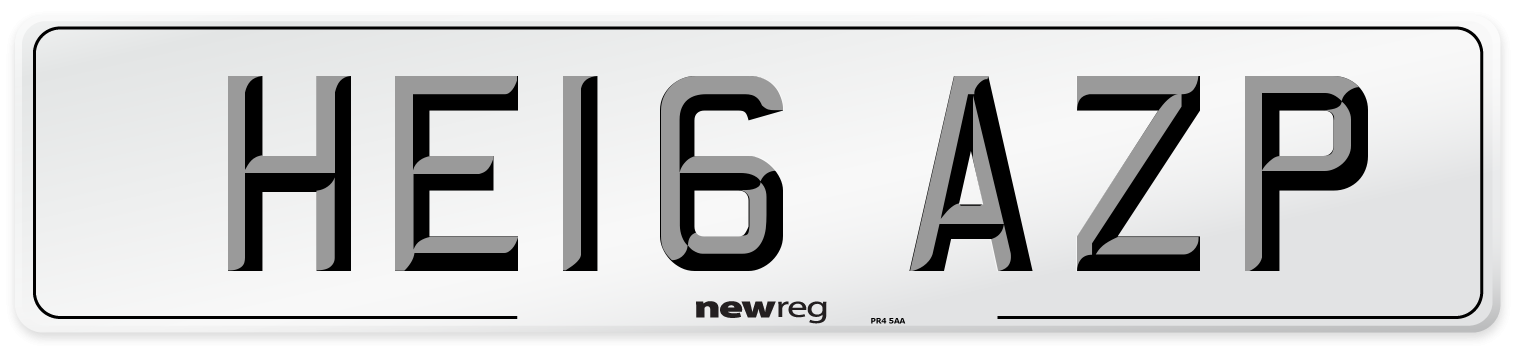 HE16 AZP Number Plate from New Reg